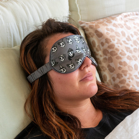 100% Silk "Skelly" Sleep Mask